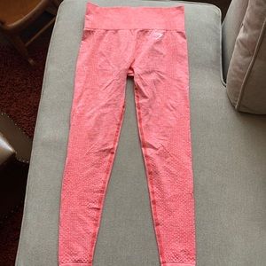 Gymshark bright-coral leggings size small
